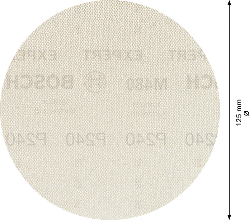 Juego de papeles de lija Bosch M480, 125 mm, 240, 50 unidades