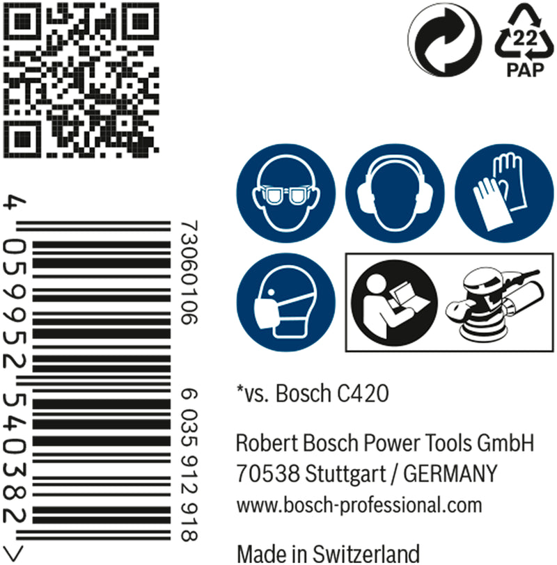 Bosch Set Of Sanding Papers M480,150mm,120,50x