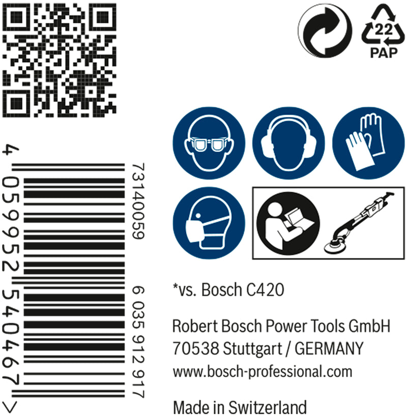 Disco abrasivo Bosch EX 25 foi M480 225mm, G100
