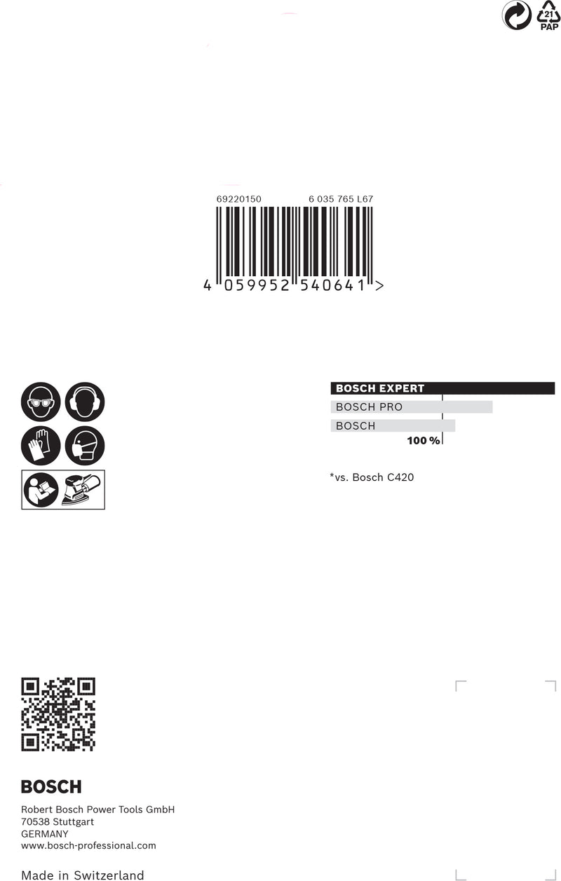 Conjunto de lixas Bosch M480,100X150mm,100