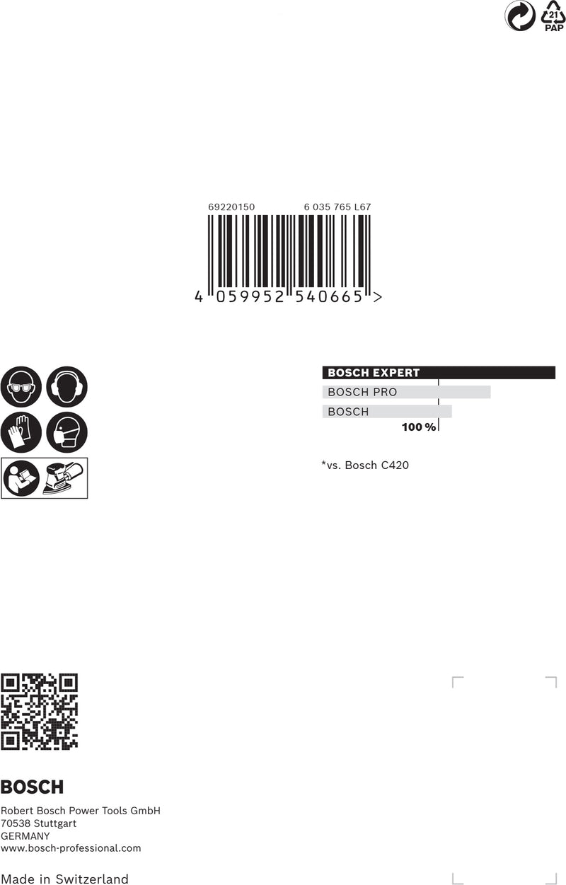 Conjunto de lixas Bosch M480,100X150mm,150