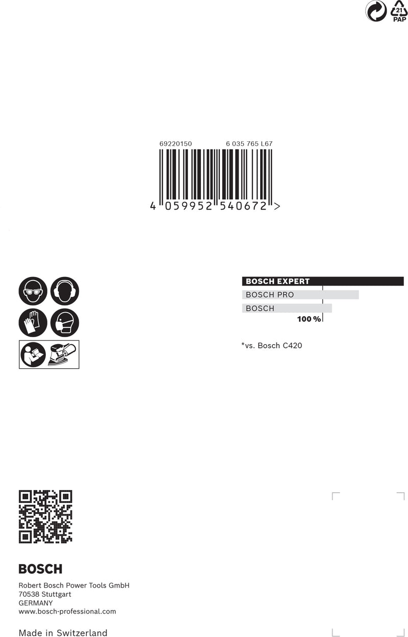 Conjunto de lixas Bosch M480,100X150mm,180