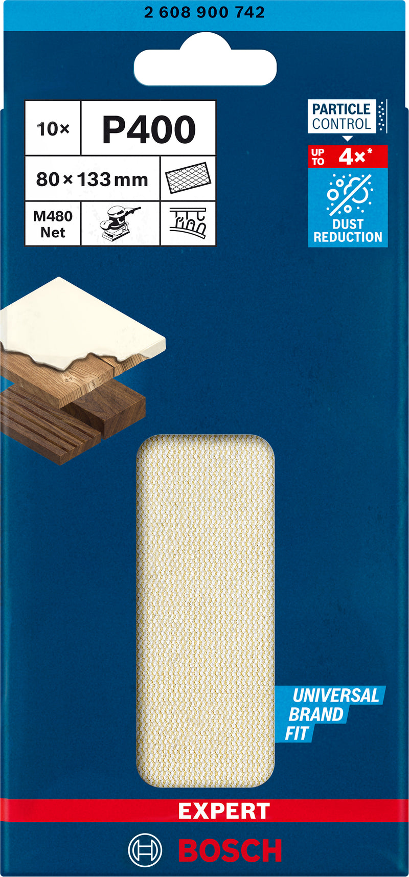 Conjunto de lixas Bosch M480,80X133mm,400,