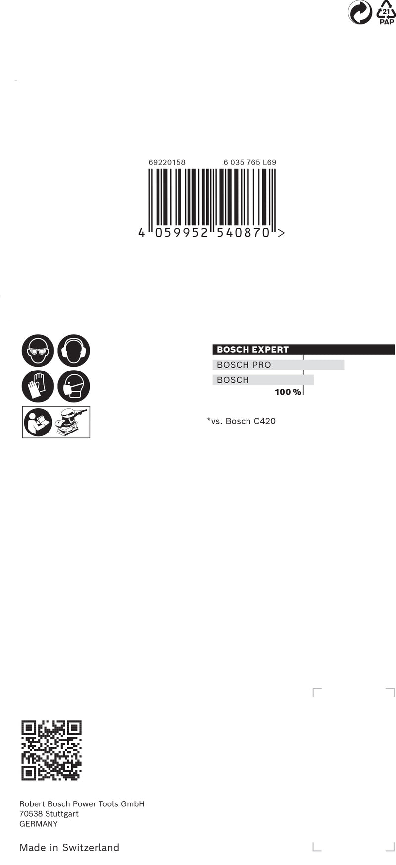 Bosch Set Of Sanding Papers M480,93X186mm,240,