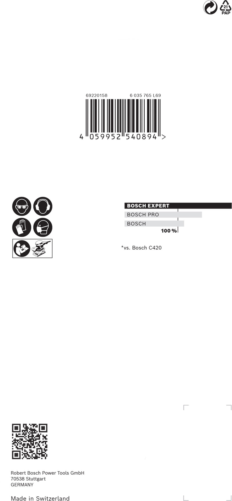 Bosch Set Of Sanding Papers M480,93X186mm,400,