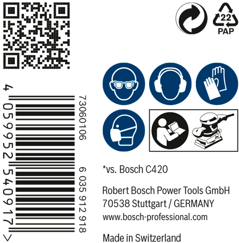 Bosch Set Of Sanding Papers M480,93X186mm,100,