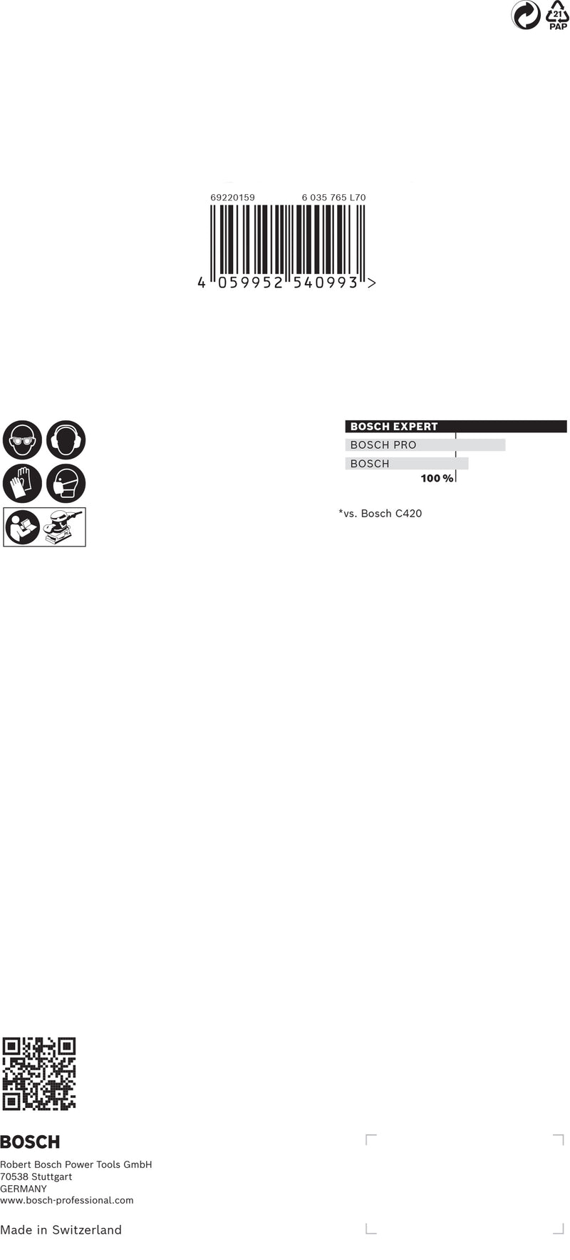 Bosch EX 10 foi abrasivo M480 115x230mm,G80