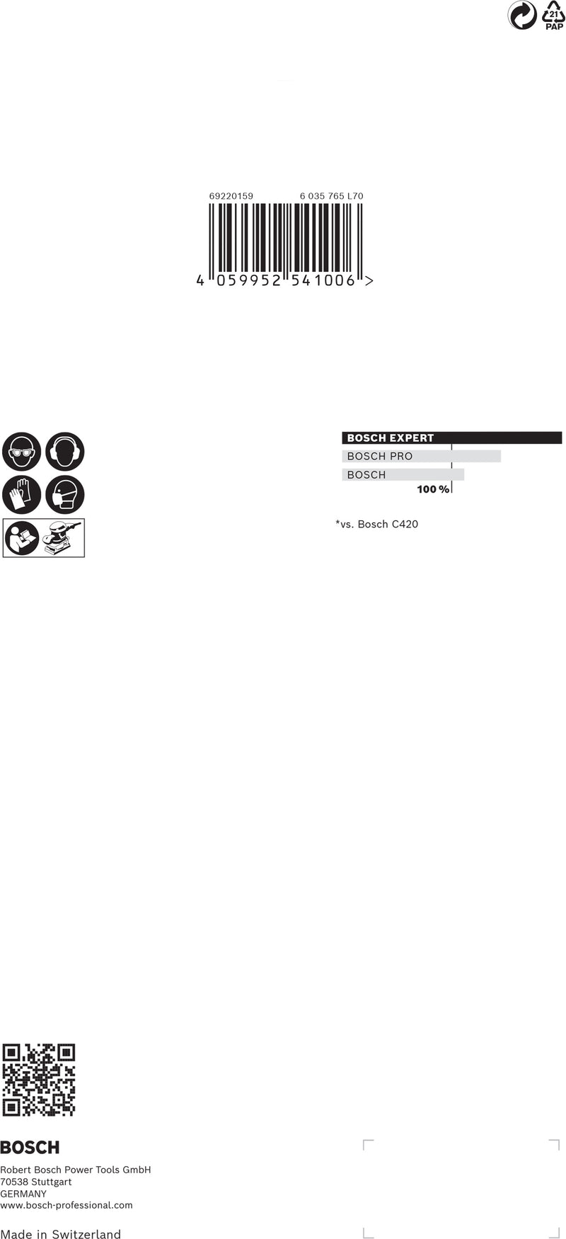 Bosch EX 10 foi abrasivo M480 115x230mm,G100