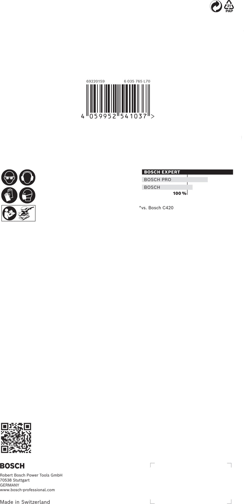 Bosch EX 10 foi abrasivo M480 115x230mm,G180