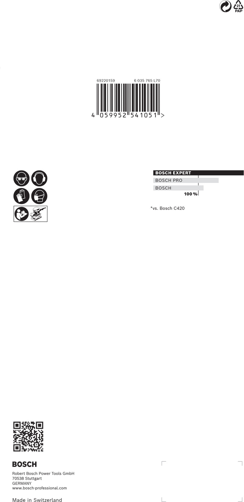 Bosch EX 10 foi abrasivo M480 115x230mm,G240