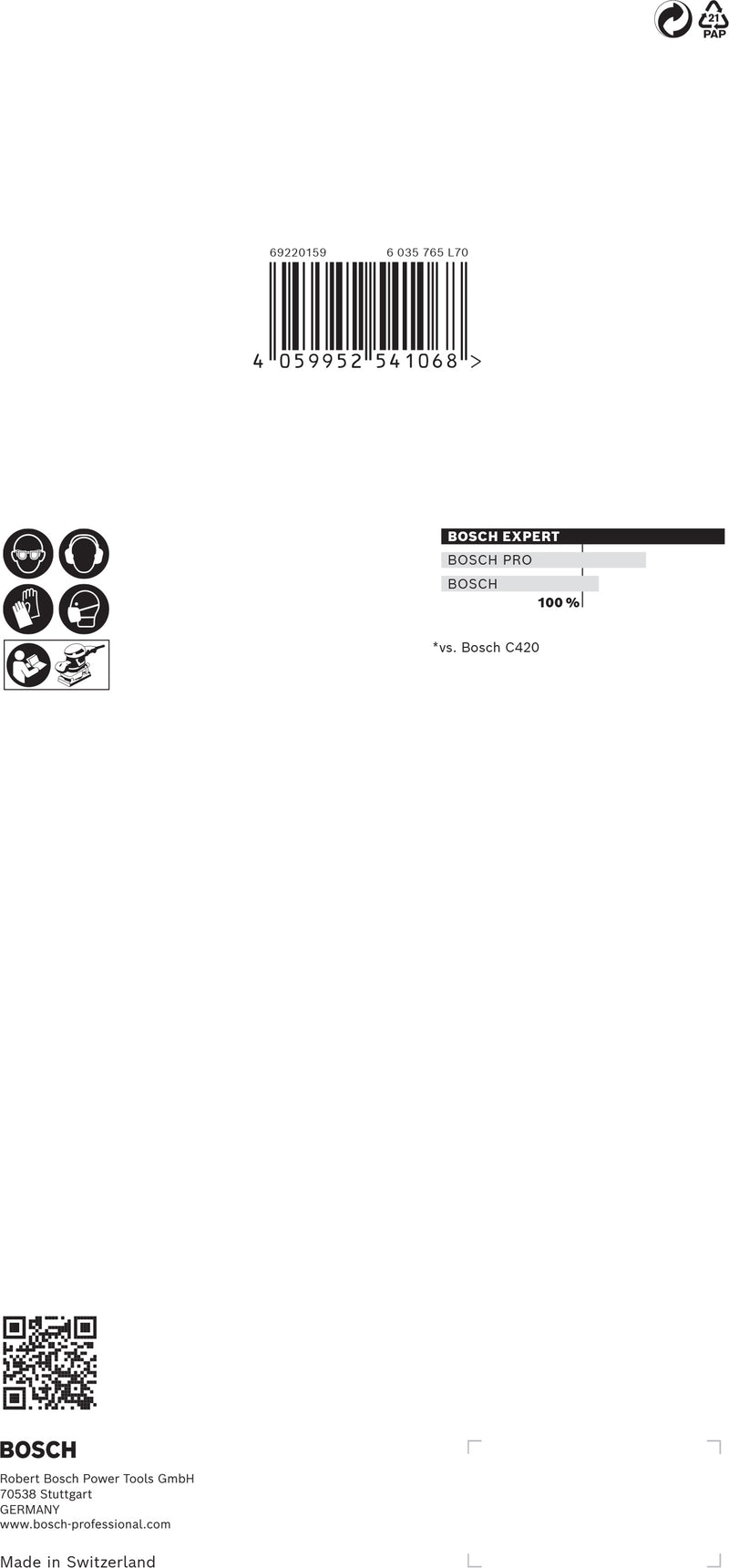 Bosch EX 10 foi abrasivo M480 115x230mm,G320