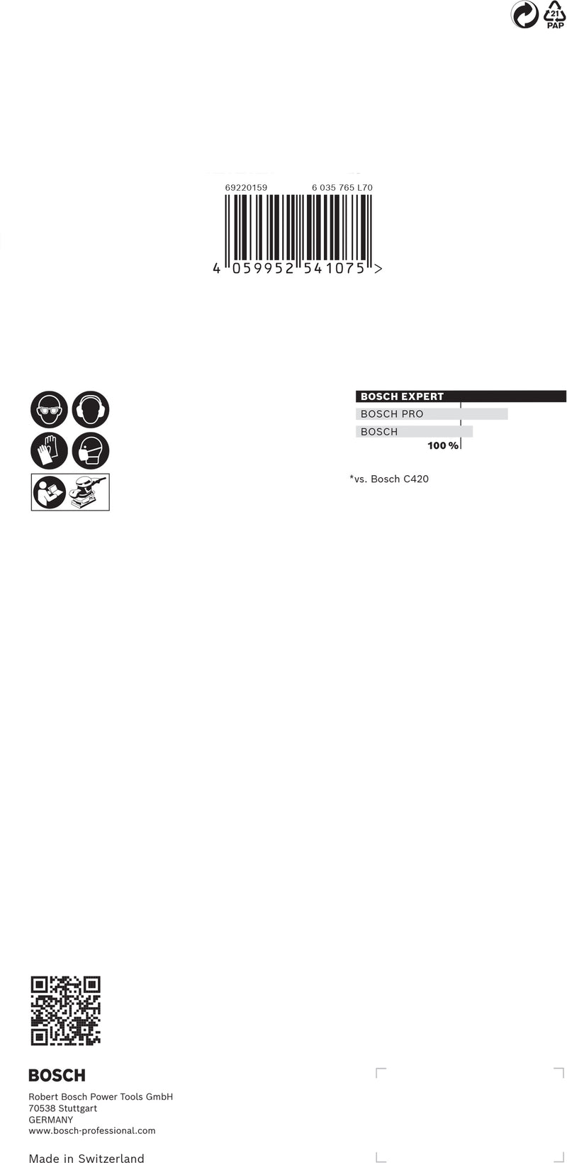 Bosch EX 10 foi abrasivo M480 115x230mm,G400