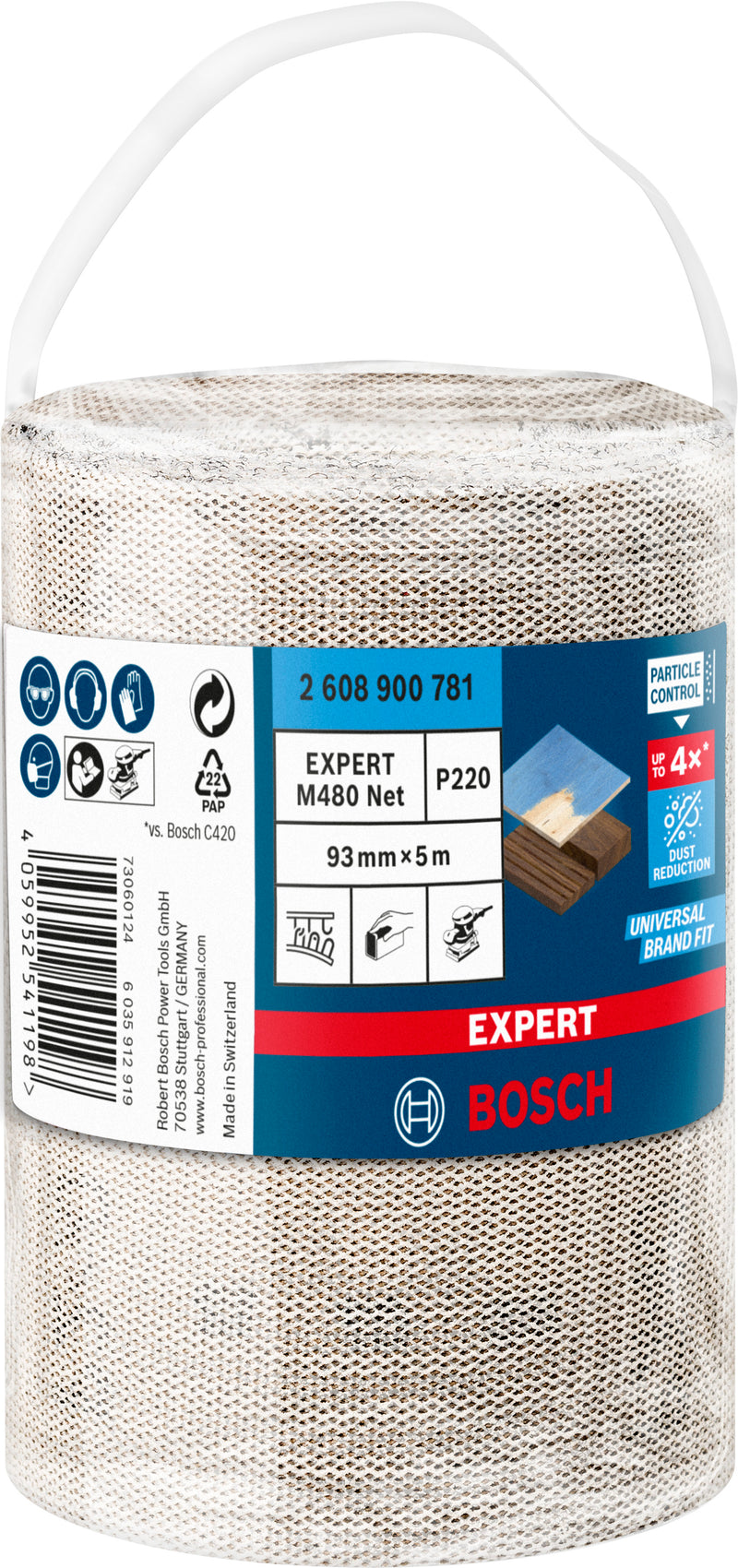 Conjunto de lixas Bosch M480,93mmX5m,220,1