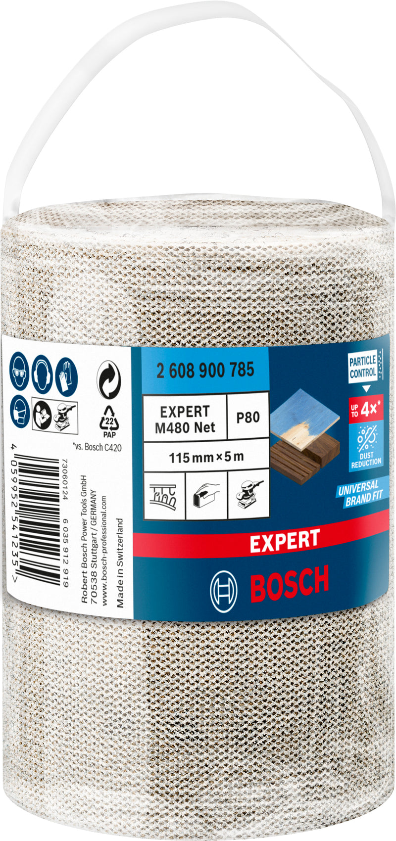 Bosch EX Rola abrasiva M480 115mmx5m, G80