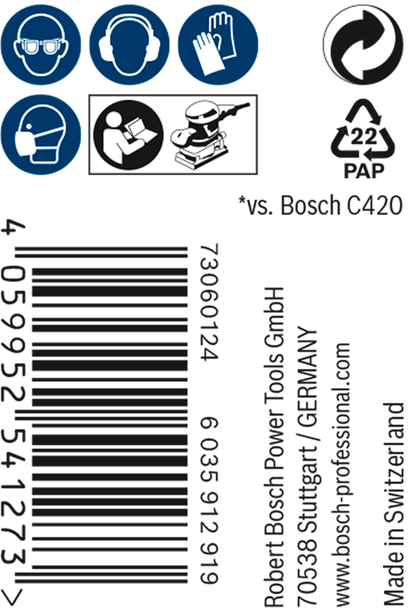 Conjunto de lixas Bosch M480,115mmX5m,180,