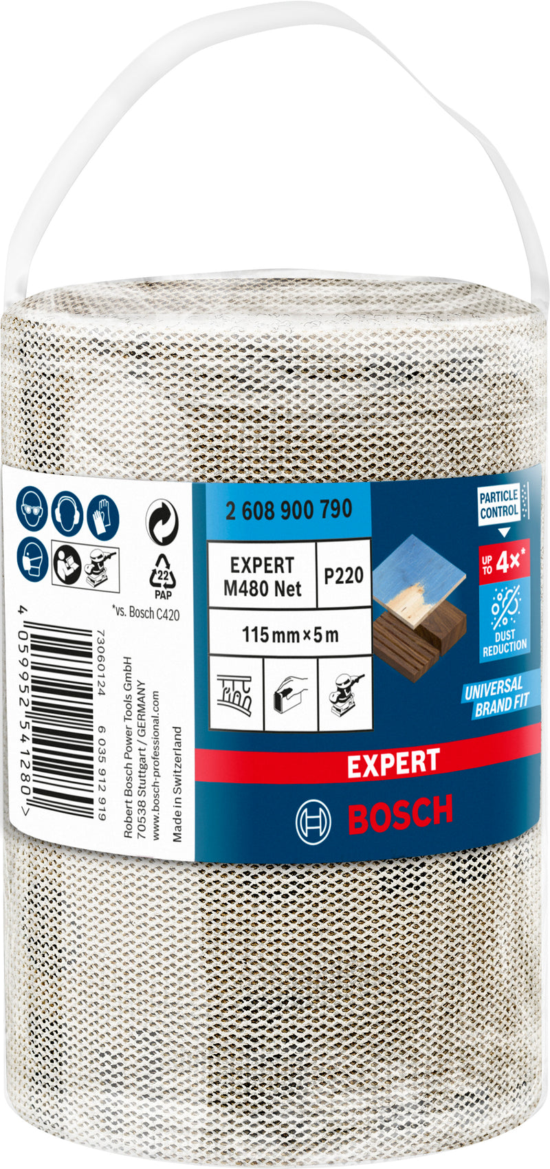 Conjunto de lixas Bosch M480,115mmX5m,220,