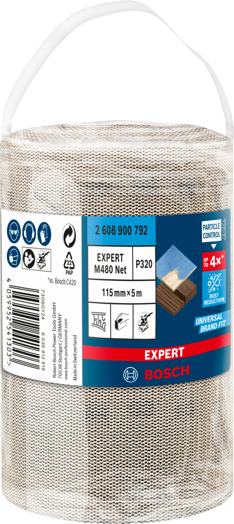 Conjunto de lixas Bosch M480,115mmX5m,320,