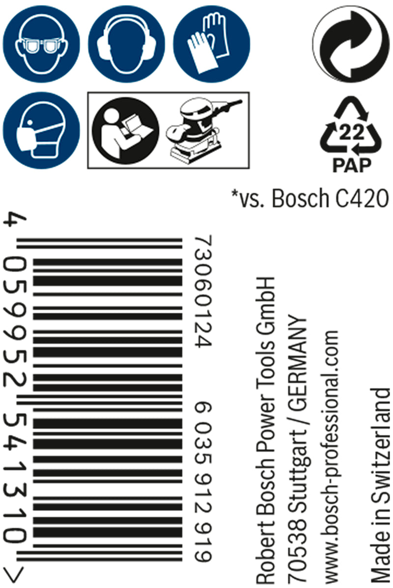 Conjunto de lixas Bosch M480,115mmX5m,400,