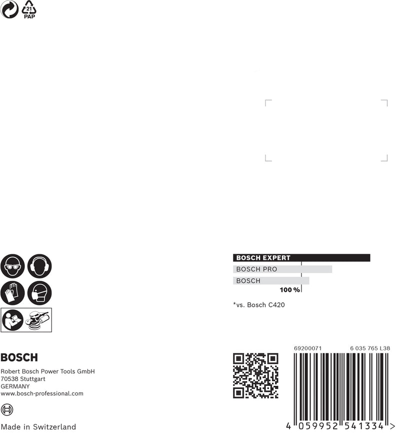 Folha de lixa Bosch ExC470,G60,115mm