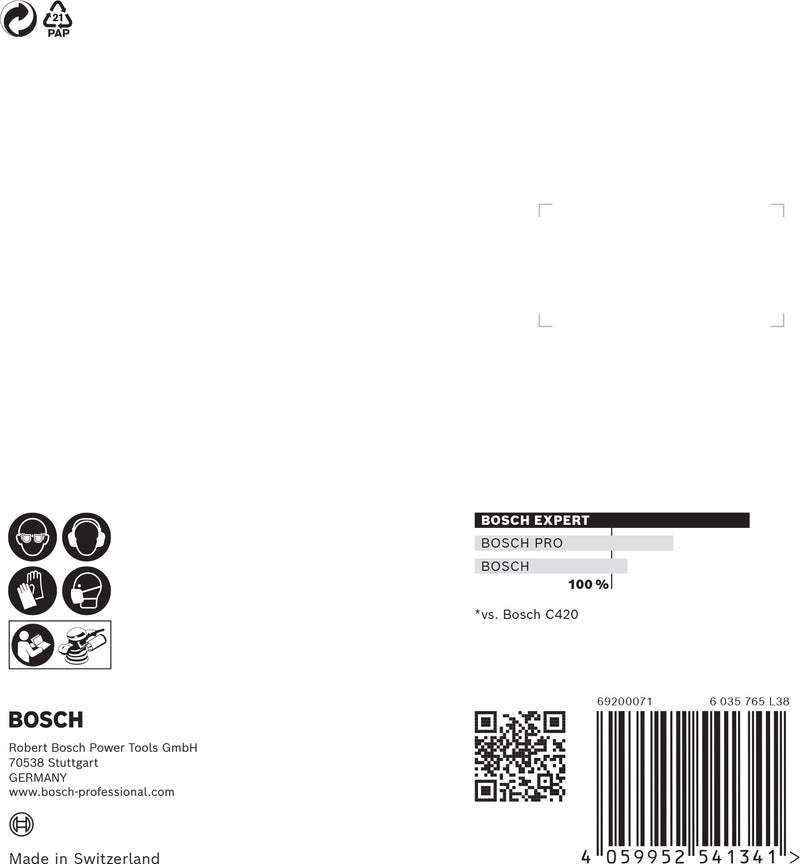 Folha de lixa Bosch ExC470,G80,115mm