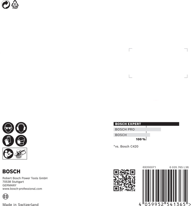 Folha de lixa Bosch ExC470,G180,115mm