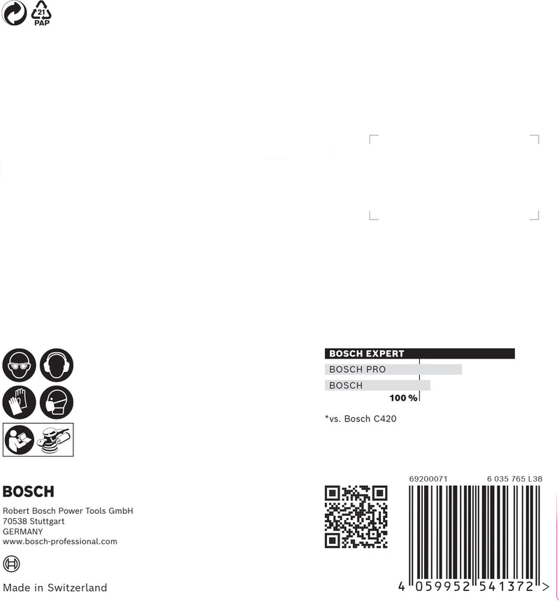 Folha de lixa Bosch ExC470,G240,115mm