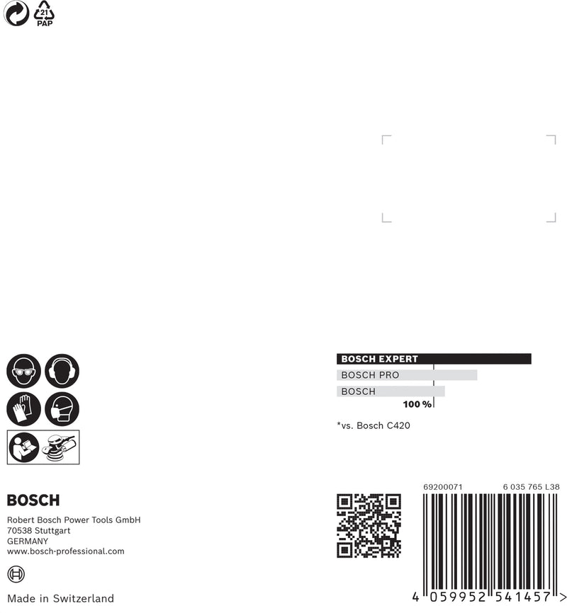 Folha de lixa Bosch ExC470,G120,125mm