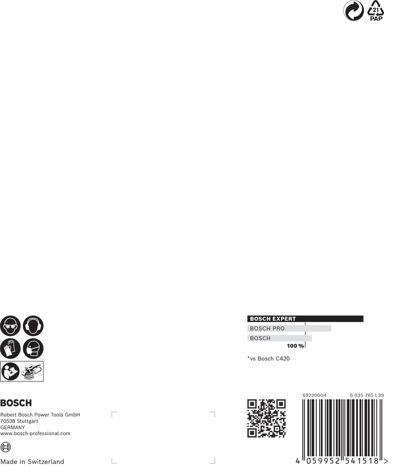 Bosch Sanding Sheet ExC470,G40,150mm