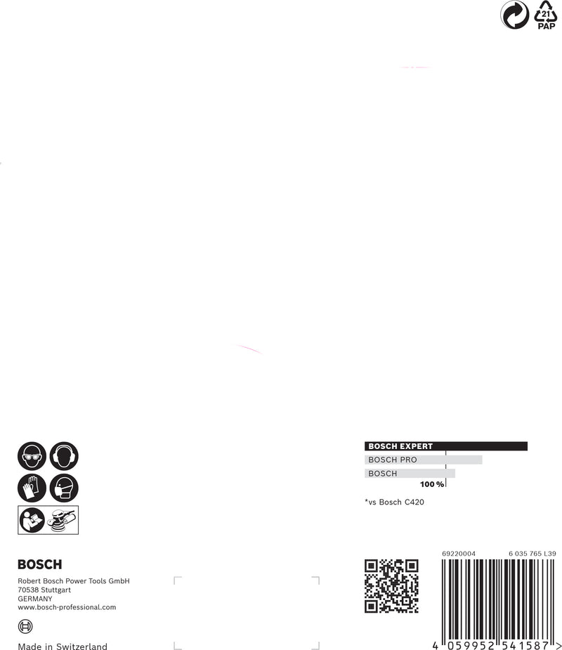 Folha de lixa Bosch ExC470,G320,150mm