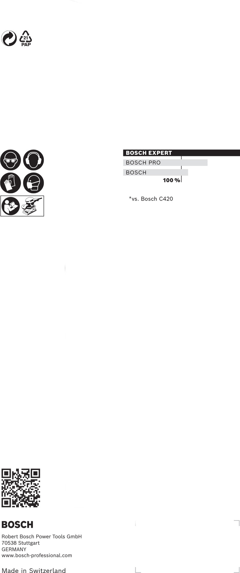 Hoja de lija Bosch ExC470,G60,93x230mm