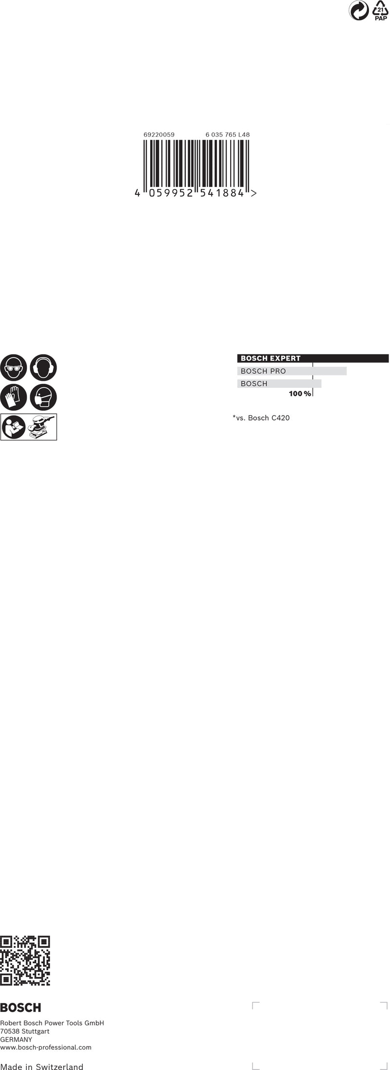 Folha de lixa Bosch ExC470,180,115x280mm