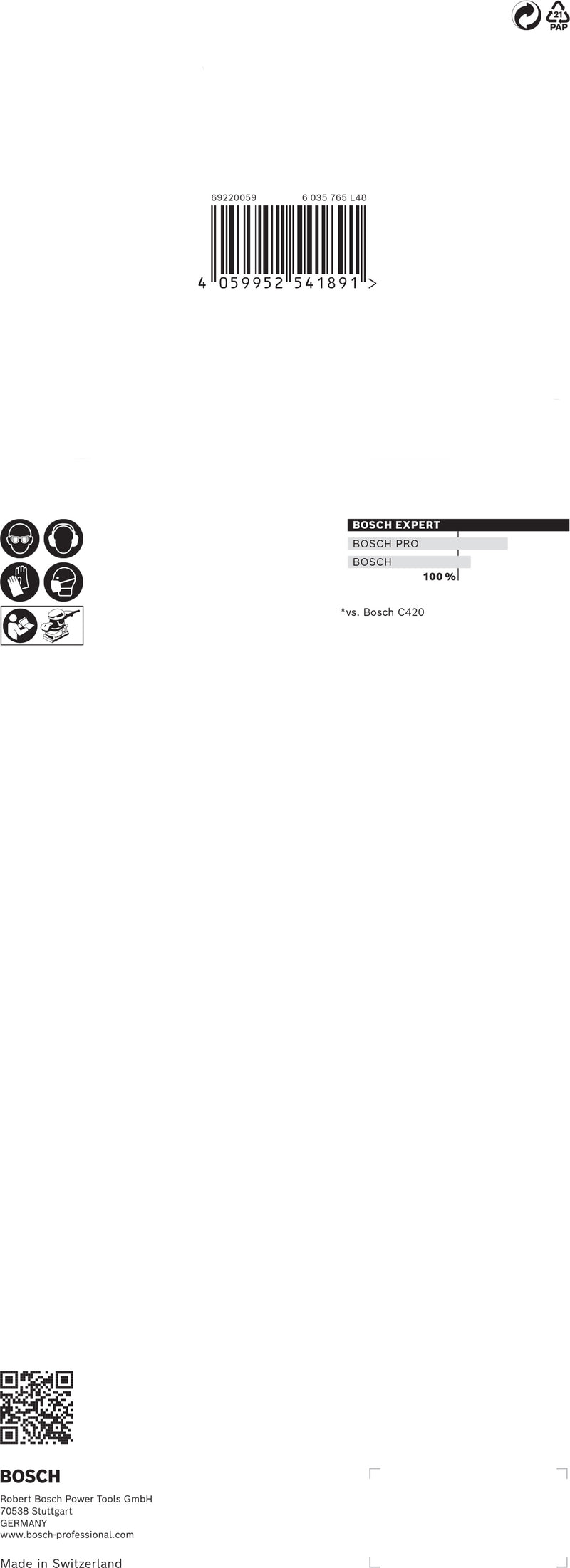 Folha de lixa Bosch ExC470,240,115x280mm