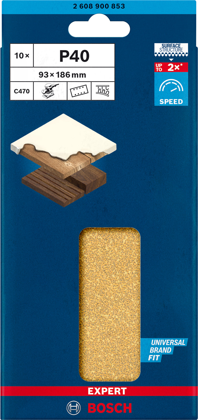 Bosch Sanding Sheet ExC470,G40,93x186mm