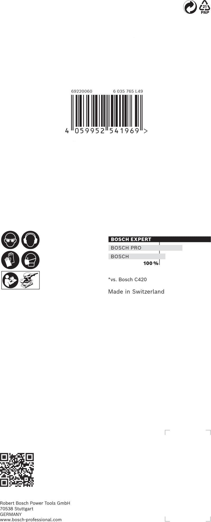 Bosch Sanding Sheet ExC470,G240,93x186mm