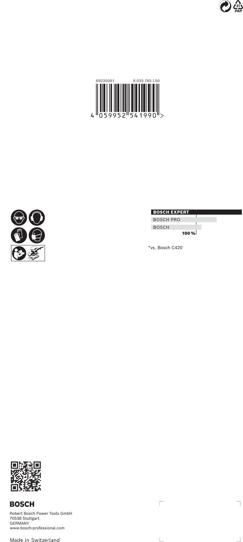 Folha de lixa Bosch ExC470,G60,115x230mm