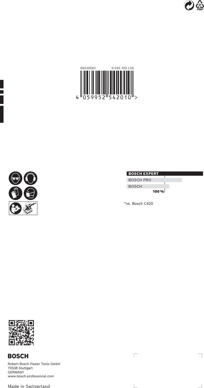Folha de lixa Bosch ExC470,120,115x230mm