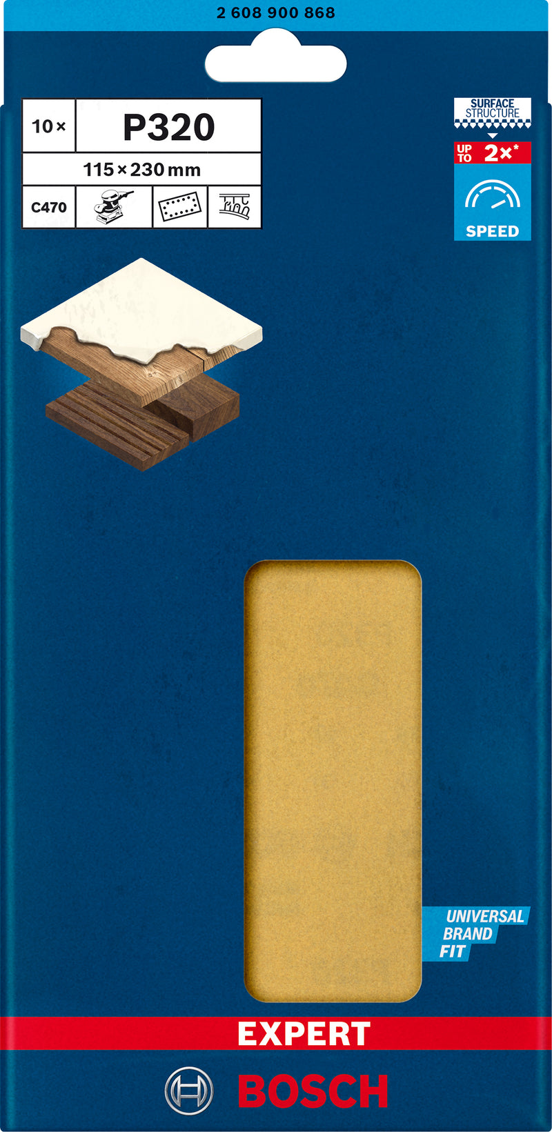 Folha de lixa Bosch ExC470,320,115x230mm