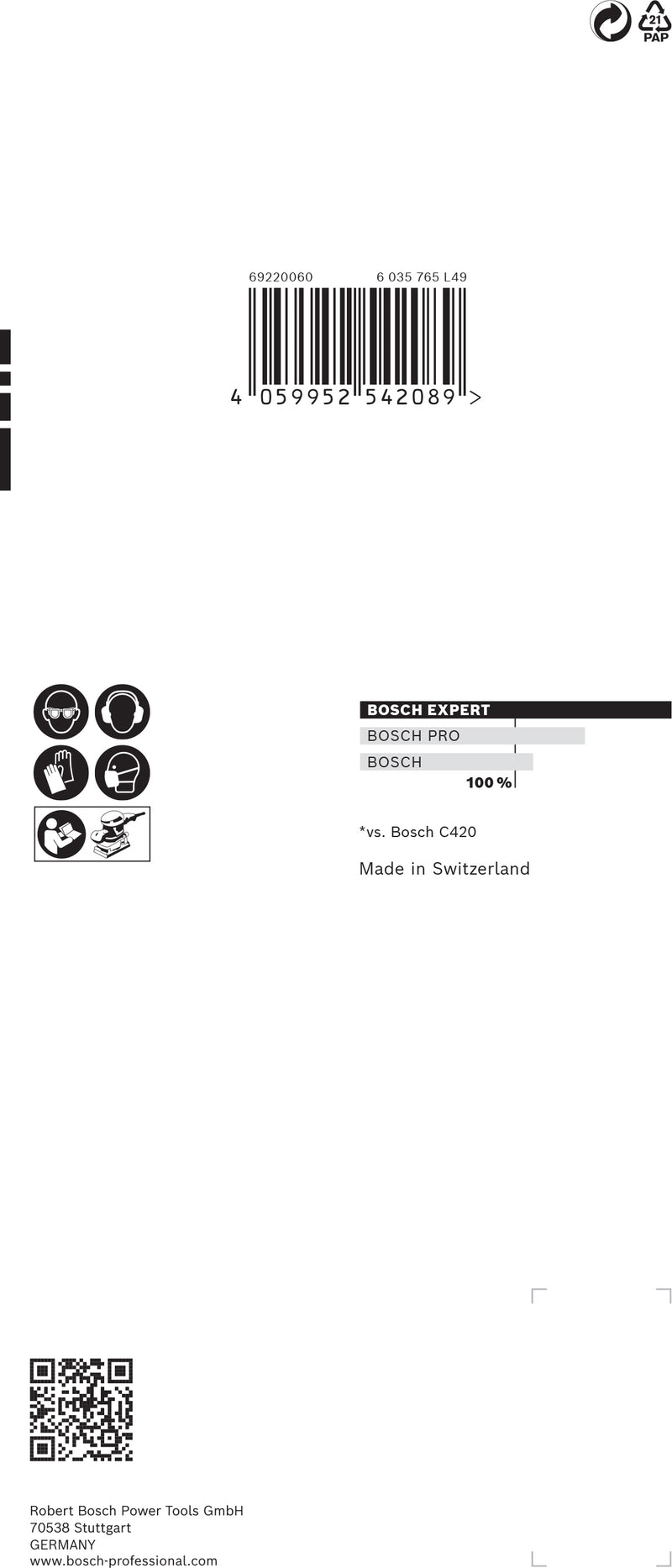 Bosch Sanding Sheet ExC470,G320,93x186mm