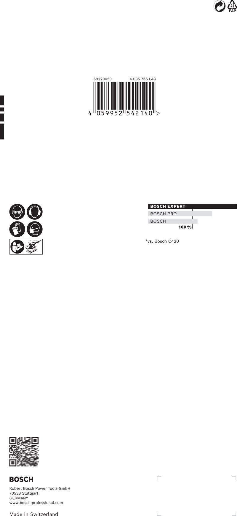 Folha de lixa Bosch ExC470,100,115x280mm