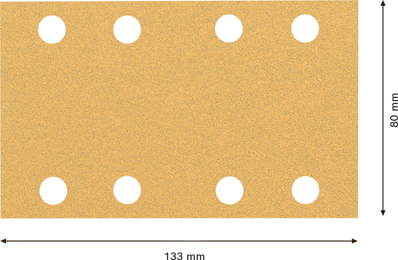 Hoja de lija Bosch ExC470,G80,80x133mm