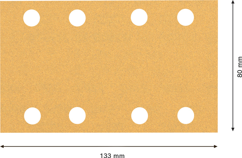 Folha de lixa Bosch ExC470,G100,80x133mm