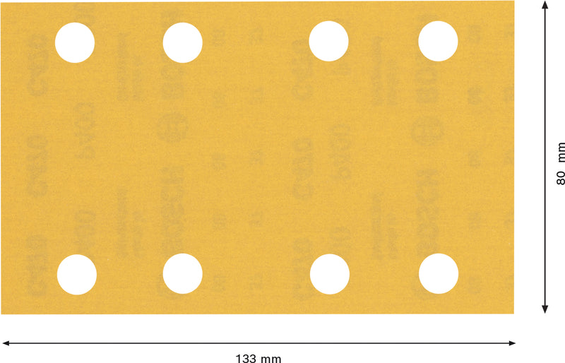 Folha de lixa Bosch ExC470,G400,80x133mm