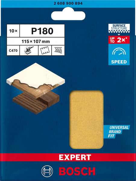 Folha de lixa Bosch ExC470,180,115x107mm