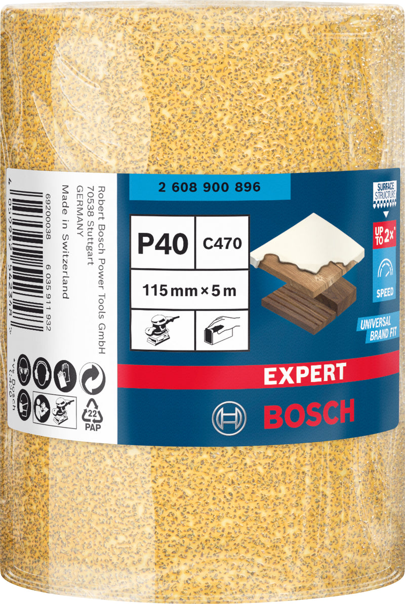 Folha de lixa Bosch ExC470,G40,115mmx5m