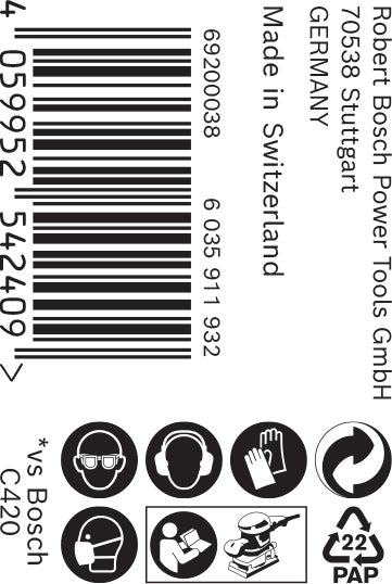 Bosch Sanding Sheet ExC470,G40,93mmx5m