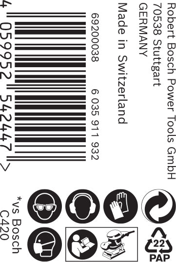 Bosch Sanding Sheet ExC470,G180,93mmx5m