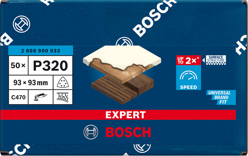 Hoja de lija Bosch ExC470,G320,93x93mm