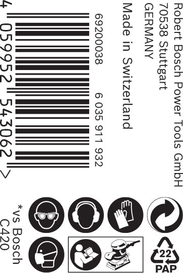 Bosch Sanding Sheet ExC470,G40,93mmx50m