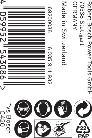 Bosch Sanding Sheet ExC470,G80,93mmx50m