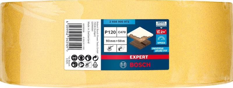 Hoja de lija Bosch ExC470,G120,93 mm x 50 m